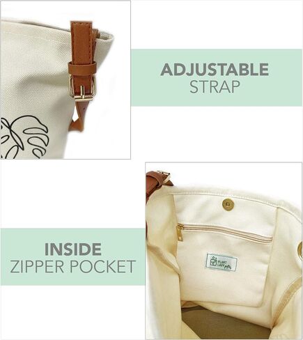 Monstera Canvas Crossbody Tote Bag & Zipper Pouch, Shoulder Tote Bag, Plant Lover Gifts For Women in Saudi Arabia