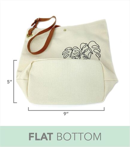 Monstera Canvas Crossbody Tote Bag & Zipper Pouch, Shoulder Tote Bag, Plant Lover Gifts For Women in Saudi Arabia