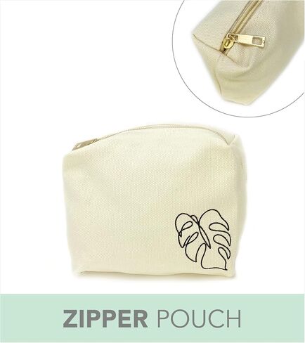 Monstera Canvas Crossbody Tote Bag & Zipper Pouch, Shoulder Tote Bag, Plant Lover Gifts For Women in Saudi Arabia