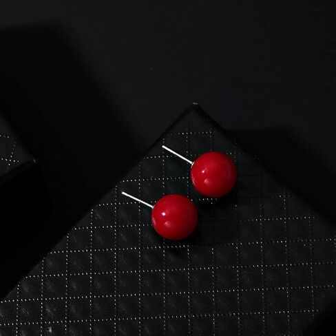 lureme 4 Pairs Round Simulated Shell Pearl Stud Earrings for Women Girls Faux Pearl Earrings Pack (er006323) in Kuwait