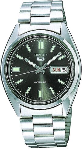 SEIKO 5 Mens Automatic Watch SNXS79 with Black Dial and Silver Stainless Steel Bracelet in Saudi Arabia