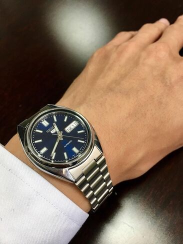 SEIKO 5 Mens Automatic Watch SNXS79 with Black Dial and Silver Stainless Steel Bracelet in Saudi Arabia