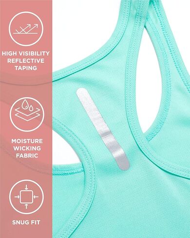 قميص Galaxy by Harvic النسائي النشط بدون أكمام - قميص رياضي عاكس بدون أكمام للتمرين (3 عبوات) in Kuwait