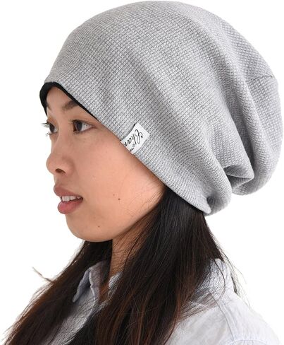 CHARM Womens Slouchy Cotton Beanie Hat - Mens Baggy Slouch Chemo Hat Japanese Style in Saudi Arabia