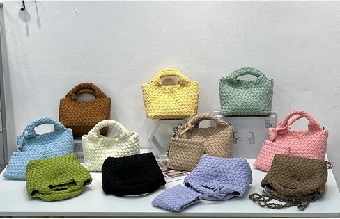 Women Handbags and Purses All-match Woven Composite Bag Travel Pouch Phone Bag Small Tote Shoulder Bag Chain Crossbody Bag in Kuwait