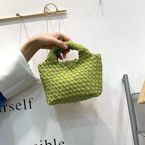 Women Handbags and Purses All-match Woven Composite Bag Travel Pouch Phone Bag Small Tote Shoulder Bag Chain Crossbody Bag in Kuwait