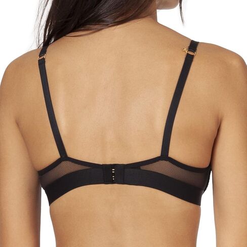 حمالة صدر لاسلكية من الدانتيل من لايفلي للنساء | حمالة صدر بتغطية متوسطة بدون سلك داخلي | تفاصيل دانتيل صدفي in Kuwait