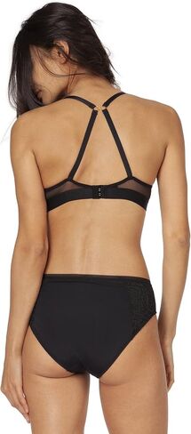 حمالة صدر لاسلكية من الدانتيل من لايفلي للنساء | حمالة صدر بتغطية متوسطة بدون سلك داخلي | تفاصيل دانتيل صدفي in Kuwait