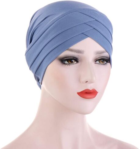 Fxhixiy الحجاب الكيميائي السرطان بيني العمائم القبعات غطاء الملتوية غطاء الشعر حك عمامة أغطية الرأس للنساء in Kuwait