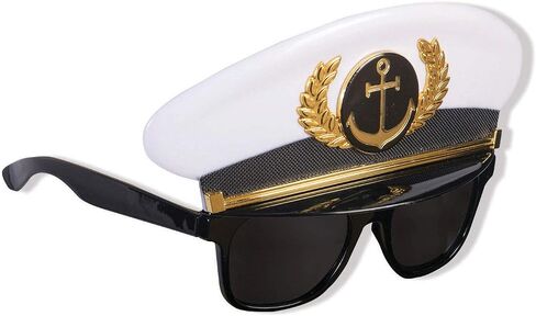 Sun-Staches unisex adult Boat Captain Instant Costume Party Favors UV400, Multi, One-Size US in Saudi Arabia