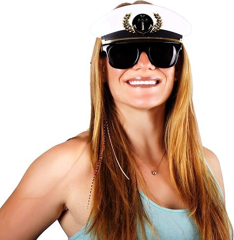 Sun-Staches unisex adult Boat Captain Instant Costume Party Favors UV400, Multi, One-Size US in Saudi Arabia