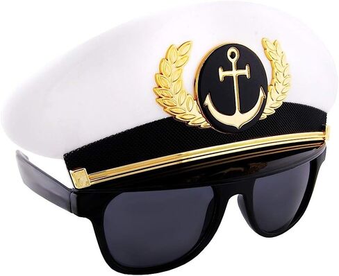 Sun-Staches unisex adult Boat Captain Instant Costume Party Favors UV400, Multi, One-Size US in Saudi Arabia