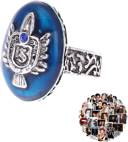 UoYu 21 pcs The Vampire Diaries Jewelry Sticker Set Stefan's Ring Elena Daylight Ring for Fans Jewelry for Men Women in Saudi Arabia