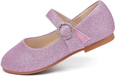 PANDANINJIA Sarena Girls Dress Shoes Rhinestone Flower Girl Ballerina Ballet Flats Mary Jane Wedding Party School Shoes for Toddler Little Kid Big Kid in Kuwait