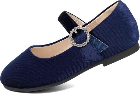 PANDANINJIA Sarena Girls Dress Shoes Rhinestone Flower Girl Ballerina Ballet Flats Mary Jane Wedding Party School Shoes for Toddler Little Kid Big Kid in Kuwait