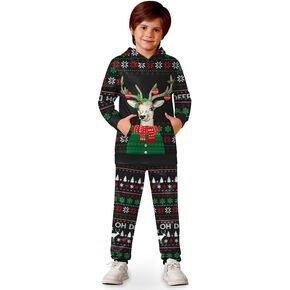 BesserBay Boys Funny Ugly Christmas 2 Piece Set with Graphic Sweatshirt and Pants 4-14 Years in Kuwait