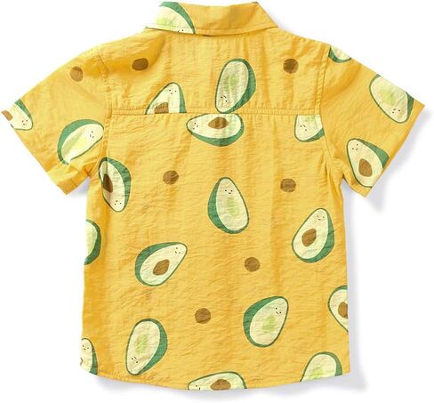 OCHENTA Men & Boys Lightweight Button Down Hawaiian Shirt, Floral Short Sleeve Aloha Tropical Dress Tops in Kuwait