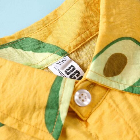 OCHENTA Men & Boys Lightweight Button Down Hawaiian Shirt, Floral Short Sleeve Aloha Tropical Dress Tops in Kuwait