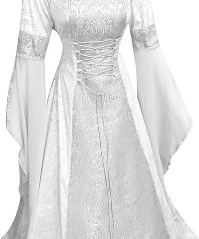 Kahbin Women Hooded Gothic Dress Medieval Corset Renaissance Dress Victorian Dress Halloween Costume in Kuwait