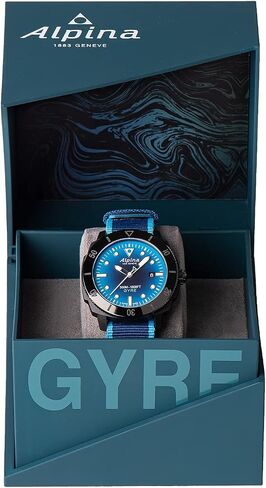 Alpina Limited Edition Seastrong Diver Gyre, Recycled Material Case and Strap, RPET, 3-Hand Date Automatic Swiss, Sapphire Crystal, Luminous Markers, 38 Hour Power Reserve in Kuwait