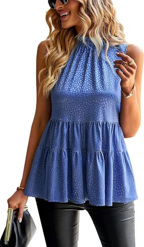 FAPPAREL بلوزات نسائية غير رسمية 2023 بلوزة صيفية قميص انسيابي سترة علوية لملابس النساء in Kuwait