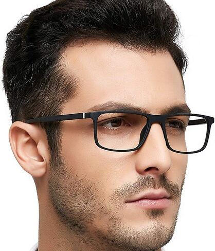 OCCI CHIARI TR90 Men's Eyeglasses Frame Fashion Clear Lens Glasses Eyewear Rectangular Lightweight Glasses in Kuwait