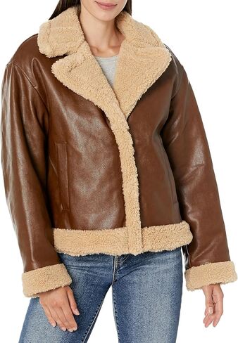 Levi's Women's Faux Leather Sherpa Lined Moto Jacket in Saudi Arabia
