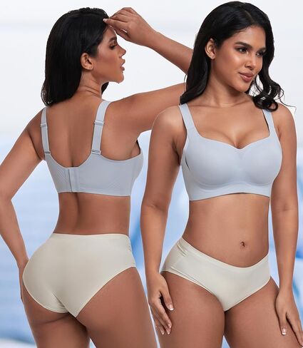 حمالة صدر نسائية من PRETTYWELL حمالة صدر لاسلكية للنساء بدون أسلاك داعمة ومبطنة على شكل تي شيرت in Kuwait