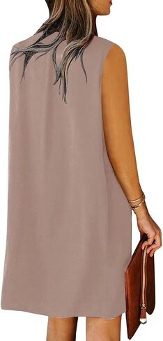 ANFTFH Women's Sleeveless Dresses 2023 V Neck Casual Trendy Dresses（S-2XL） in Kuwait