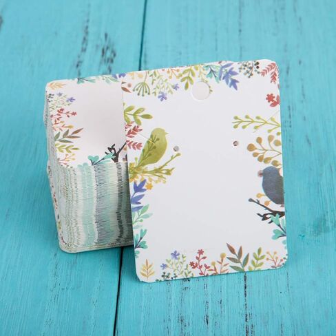 مجموعة بطاقات القرط، 100 قطعة من بطاقات عرض القرط الورقية مع 100 قطعة من أكياس الغلق الذاتي، علامات تنظيم حامل البطاقات الملونة الأنيقة DIY بطاقات التعبئة اليدوية لقلادة القرط (مرصعة بالنجوم) in Kuwait