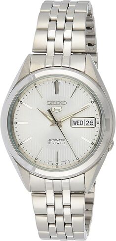 ساعة SNKL15K1 للرجال من الستانلس ستيل انالوج بمينا فضي من سيكو, فضي in Kuwait