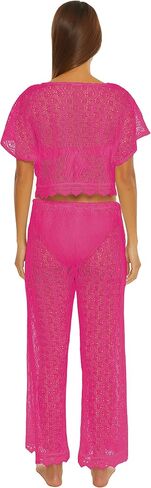 Trina Turk Women's Standard Whim Crochet Crop Top-Beach Shirt, Swimwear Separates in Saudi Arabia