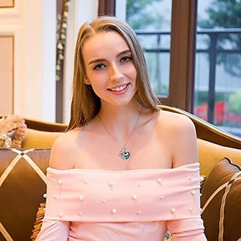 الأزرق الحب الأحجار الكريمة الدب كوالا كريستال الحيوان قلادة للنساء الفتيات مجوهرات الهدايا, الزنك, كريستال in Kuwait