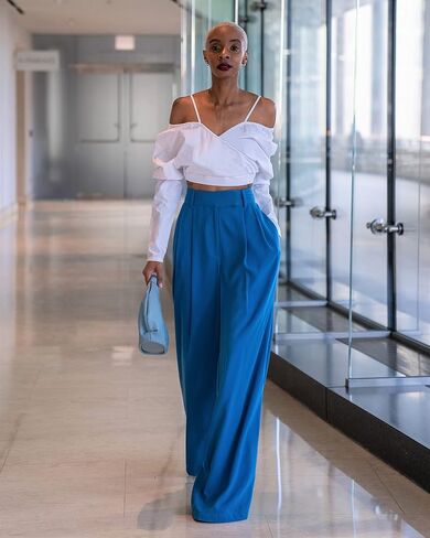 The Drop Women's White Off Shoulder Draped Crop Top by @signedblake in Saudi Arabia
