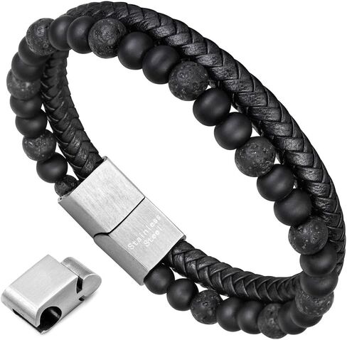 murtoo Bead Chakra Bracelets for Men and Women, Double-layered Healing Yoga Crystals Beaded Bracelet, Natural Stone Mens Bracelet for Meditation, Relax Anxiety in Kuwait