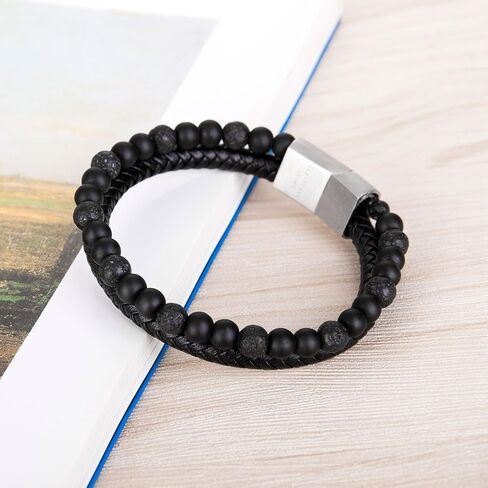 murtoo Bead Chakra Bracelets for Men and Women, Double-layered Healing Yoga Crystals Beaded Bracelet, Natural Stone Mens Bracelet for Meditation, Relax Anxiety in Kuwait
