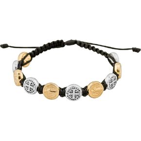 سوار سلكي من Good Shepherd Creations قابل للتعديل مع ميداليات القديس بنديكت in Saudi Arabia