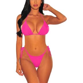 بدلة سباحة نسائية من HACOPE مكونة من قطعتين، طقم بيكيني مثلث بخيط رسن in Kuwait