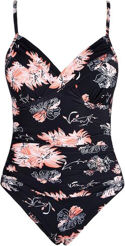Hilor Women's One Piece Swimsuits Front Twist Swimwear V Neck Shirred Bathing Suit Monokini Tummy Control in Saudi Arabia