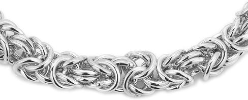 Vanbelle Sterling Silver Jewelry - Rhodium Plated with 925 Stamp - Byzantine Handmade Chain Bracelet - Elegant handcrafted - Hand Bracelet Jewelry for Women and Men - 7.50" in Saudi Arabia