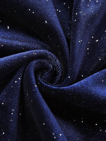 FAIRY SEASON Women's Velvet Dress Long Sleeve Glitter Wrap Ruched Bodycon Cocktail Dress for Party in Kuwait