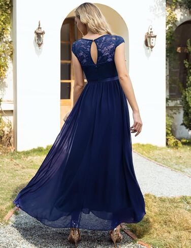 فستان نسائي من DRESSTELLS، فستان ضيوف زفاف بدون أكمام لعام 2023، فساتين مقسمة بحاشية مكشكشة لحفلات الكوكتيل in Kuwait