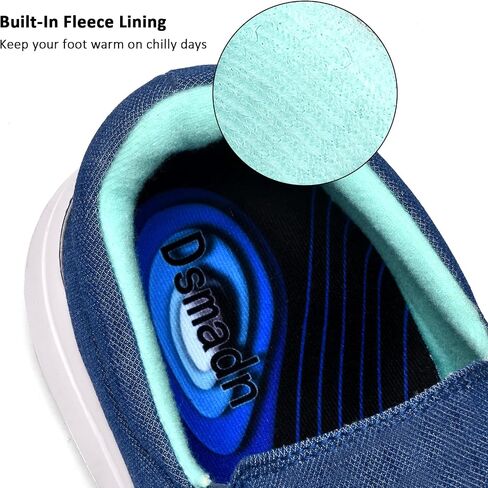 Comfortable Womens Arch Support Walking Shoes, Casual Winter Orthopedic Slip On Shoes for Plantar Fasciitis, Cozy Loafers with Drop-in Heel Design in Saudi Arabia