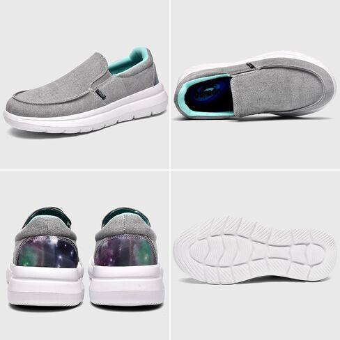 Comfortable Womens Arch Support Walking Shoes, Casual Winter Orthopedic Slip On Shoes for Plantar Fasciitis, Cozy Loafers with Drop-in Heel Design in Saudi Arabia