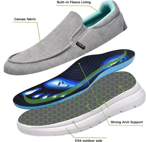 Comfortable Womens Arch Support Walking Shoes, Casual Winter Orthopedic Slip On Shoes for Plantar Fasciitis, Cozy Loafers with Drop-in Heel Design in Saudi Arabia