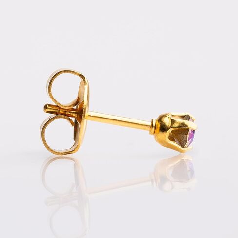 STUDEX Sensitive Crystal Shimmers Stud Earrings 3mm | Hypoallergenic and Nickel Safe for Sensitive Ears | Gold Plated Post in Kuwait