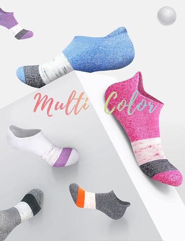 مجموعة من 6 جوارب نسائية للجري حتى الكاحل من CelerSport، جوارب رياضية رياضية منخفضة القطع in Kuwait