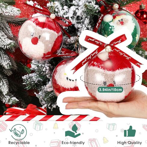 Suhine 6 Pairs Christmas Fuzzy Socks for Women Fluffy Warm Christmas Holiday Socks Cute Cozy Thick Soft Crew Slipper Xmas Socks DIY Gifts with Transparent Sphere Winter Indoors Sleep Bulk, 6 Styles in Saudi Arabia