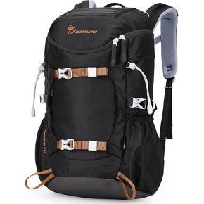 MOUNTAINTOP Small Hiking Backpack 28L Travel Daypack Lightweight for Women for Outdoor Camping, 20.5×12.2×6.3 IN，Black