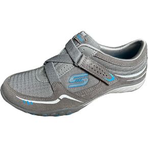 Skechers Women's Relaxed Fit Breathe-Easy-Secret Crush Sneakers, Gray, 6.5 in Saudi Arabia
